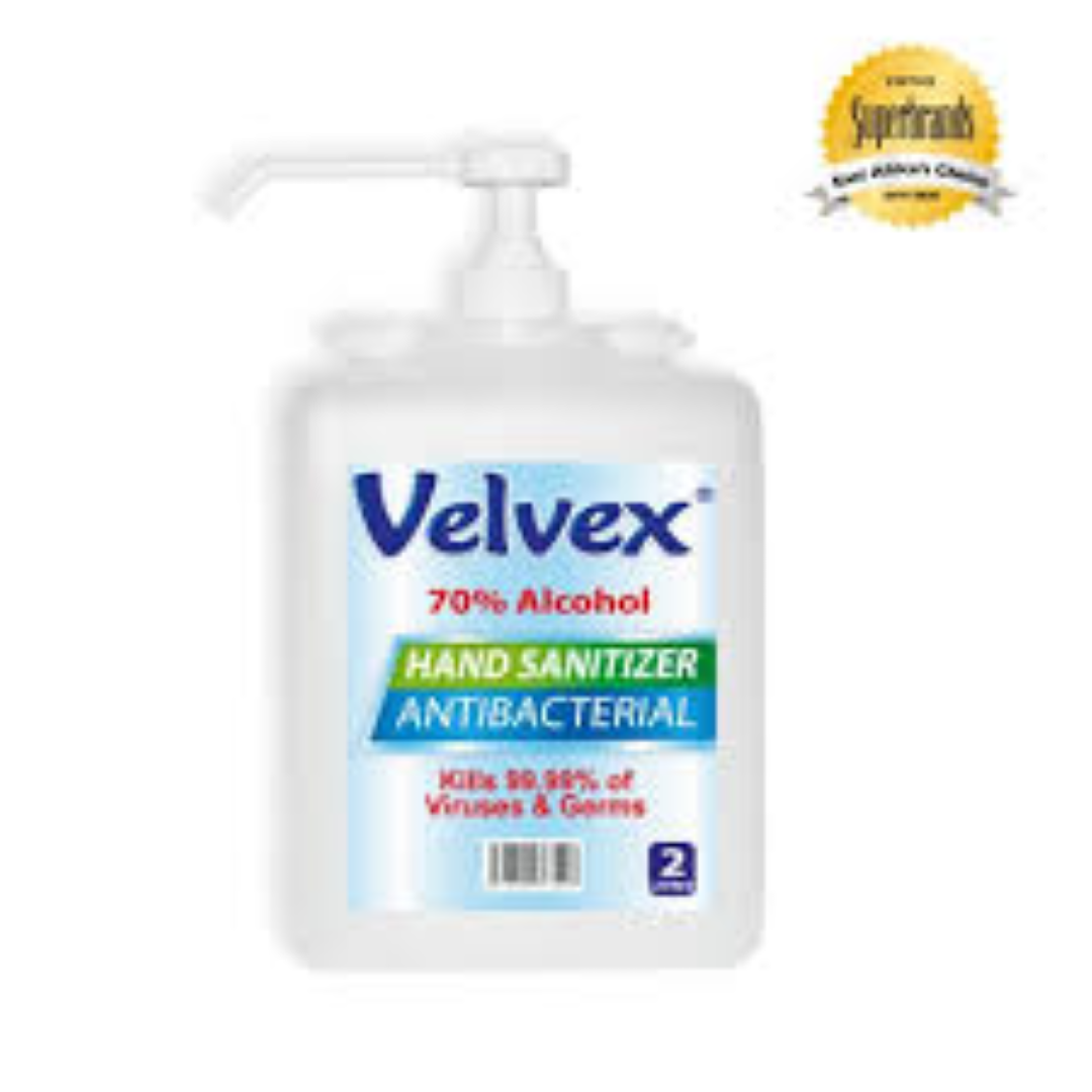 VELVEX HAND SANITIZING GEL W/PUMP 2LT